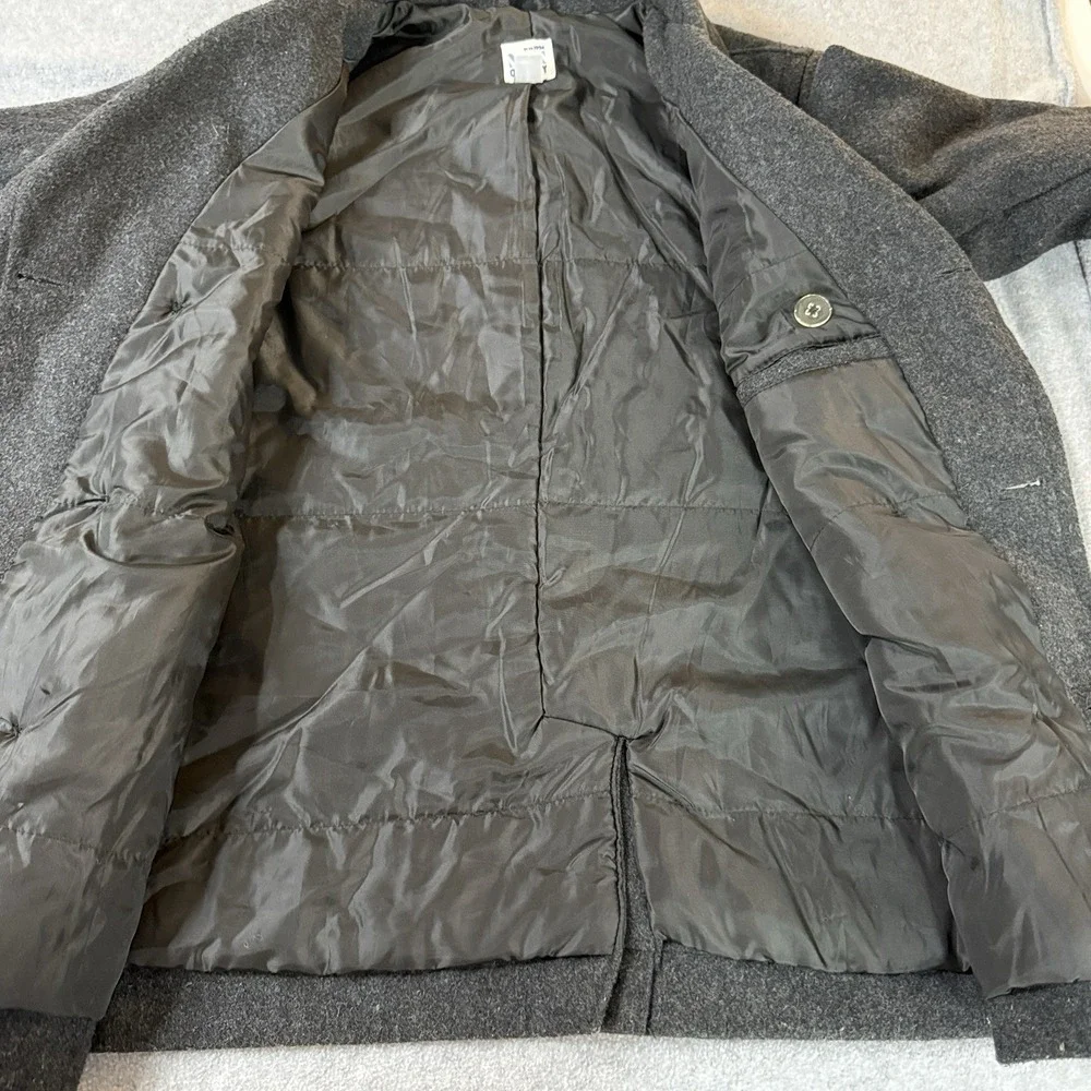Old Navy Wool Blend Pea Coat Peacoat Double‎ Breasted Gray Girl Size Large 10-12